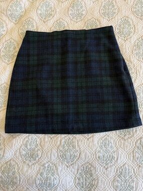 Abercrombie Navy/Green Plaid Skirt